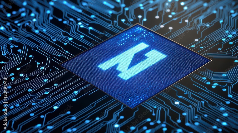 Poster futuristic digital concept representing artificial intelligence and neural network technology