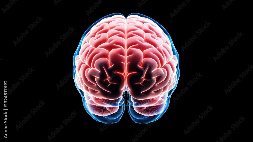 Poster isolated view of a conceptual ai driven brain for research and innovation in technology