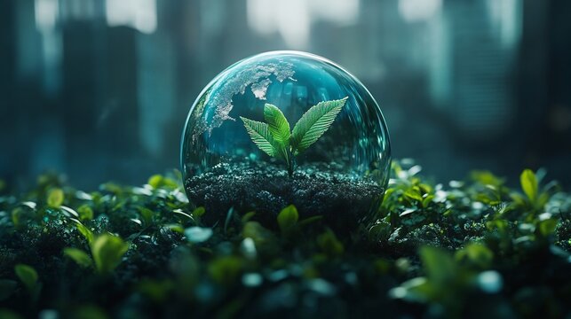 Carbon neutral future green technology futuristic clean energy solution advanced sustainable innovations combating climate change ultra HD dynamic futuristic scene