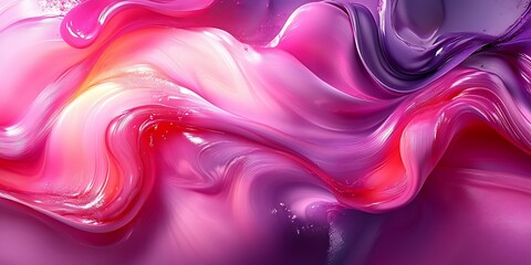 Obraz premium Pink purple liquid swirls abstract (1)