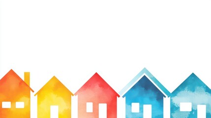 Fototapeta premium Colorful Real Estate Infographic Concept with Stylish House Illustrations and Creative Design