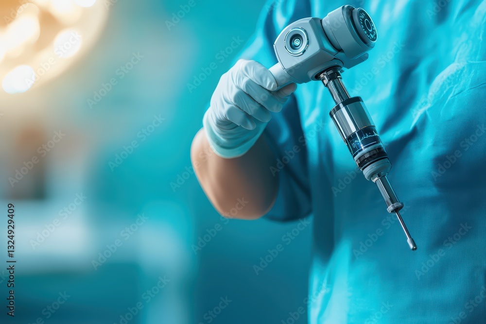 Poster advanced precision tool in high-tech neurosurgery operating room setting