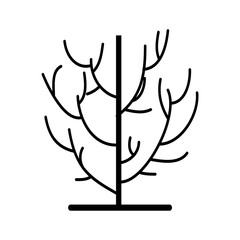 vector silhouette of a tree