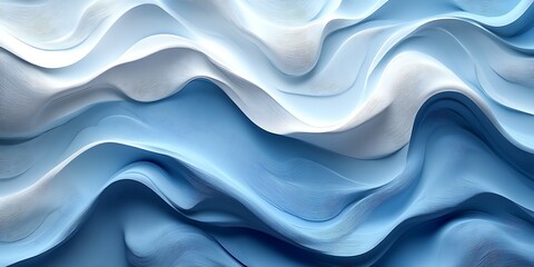 Obraz premium Abstract Blue White Waves Texture