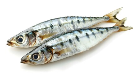 Obraz premium Fresh Horse Mackerel Fish Isolated on White Background