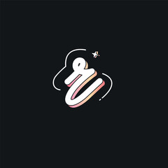 Latin lowercase handdrawn letter r 