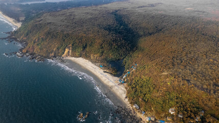 Beautiful Arambol beach with sweet water lake in Goa India