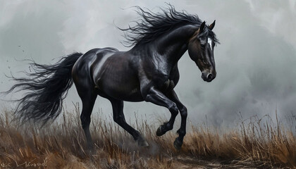 horse in the field