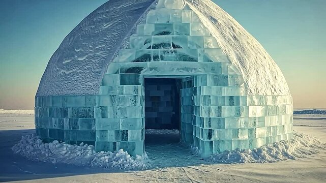 Stunning Ice Igloo in Arctic Wonderland