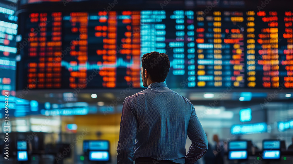 Poster ai helps trader to analyze data on the securities trading stock exchange market. ai chatbot trade on