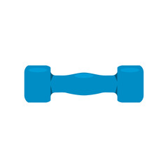 Vector Illustration of a Blue Dumbbell for Fitness, Exercise, and Strength Training Concepts