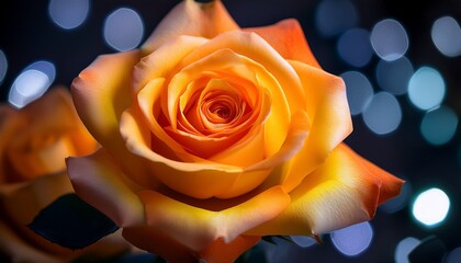 orange and yellow rose