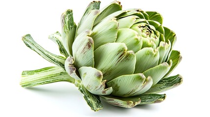 Fototapeta premium Artichoke against a white background