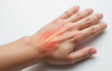 Fototapeta premium Hand Injury with Pain Indication for Medical or Healthcare Illustration