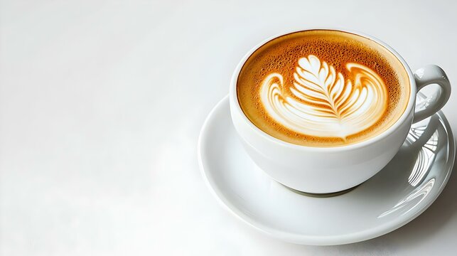 A beautifully crafted cup of latte