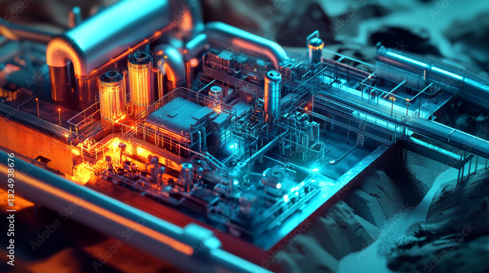 Poster mining blockchain concept illustration. digital crypto currency abstract background. fintech technol