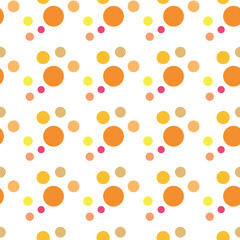 Texture with circles. Splash effect banner. Dotted abstract illustration with blurred drops of rain. Seamless pattern for fabric, textile.