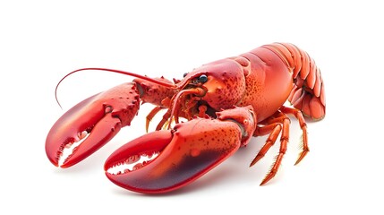 Red lobsters claw isolated on white background