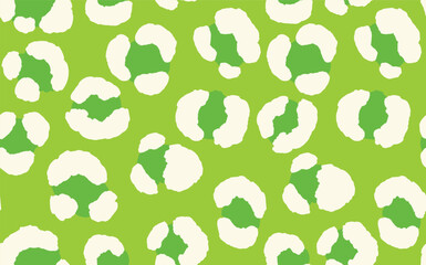 Abstract modern leopard seamless pattern. Animals trendy background. Color decorative vector stock illustration for print, card, postcard, fabric, textile. Modern ornament of stylized skin.