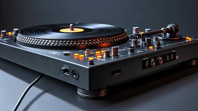 High-quality Turntable with Mixer for DJs and Music Enthusiasts