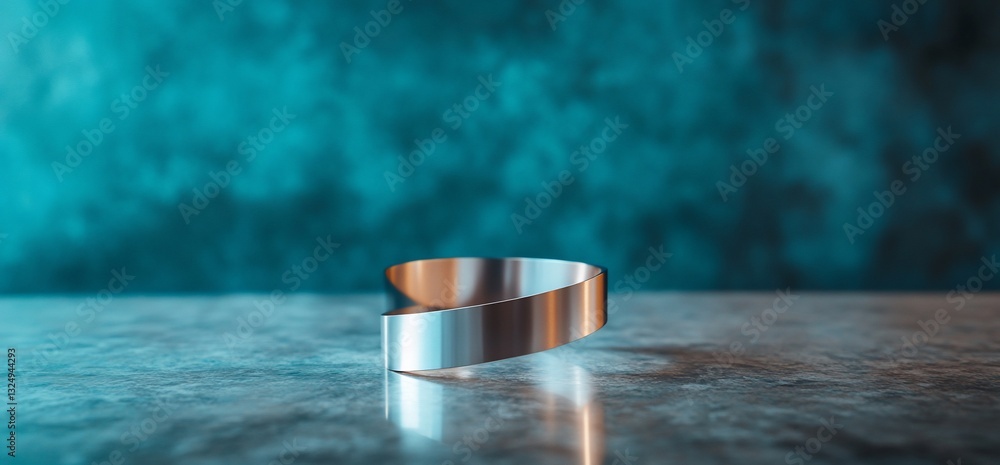 Poster metallic loop abstract design element