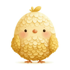 Lovely fluffy chick radiating joy and charm