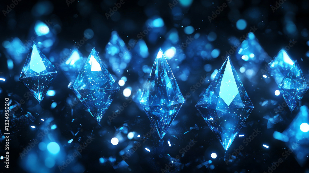 Aufkleber blue speed growth up arrows set. isolated digital abstract arrow with glowing neon lines, connected 