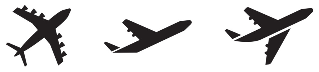 Airplane icon set. Airplane vector sign. Vector illustration.