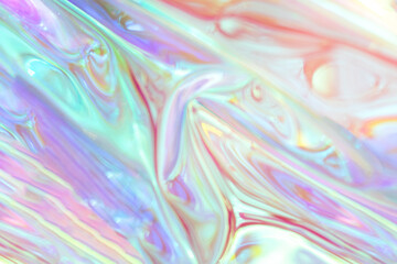 Abstract iridescent texture with pastel colors and smooth fluid motions