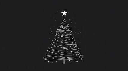 A Minimalist Holiday Tree With Star and Delicate Snowflakes