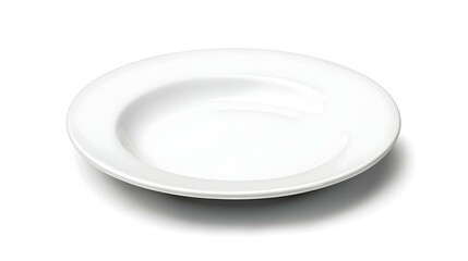 白い皿、白い背景で分離