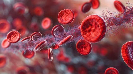 blood plasma cells under microscope