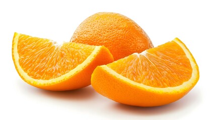 Fresh Orange Fruit isolated on white background