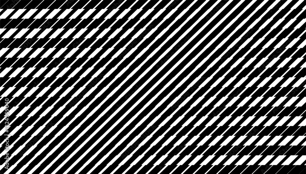 Poster black and white smooth transition of geometric pattern. vector format illustration