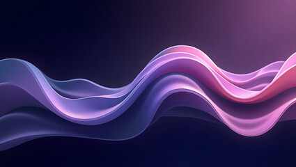 Abstract fluid 3D render with a black background and holographic, iridescent neon curved wave in motion. Abstract fluid iridescent holographic curved wave in motion colorful gradient design