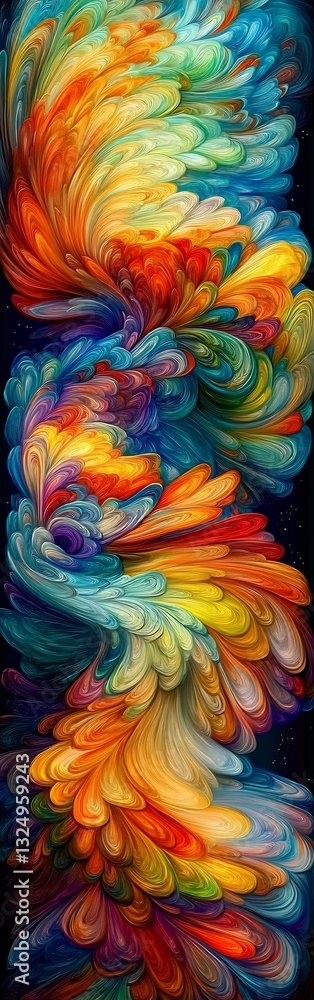 Aufkleber abstract swirl of vibrant colors creating a harmonious and captivating design