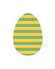 Easter egg colorful decorated in festive tones holiday symbol, flat style hand drawn vector illustration for spring celebration time decor, greeting cards, invitations, banners, web design