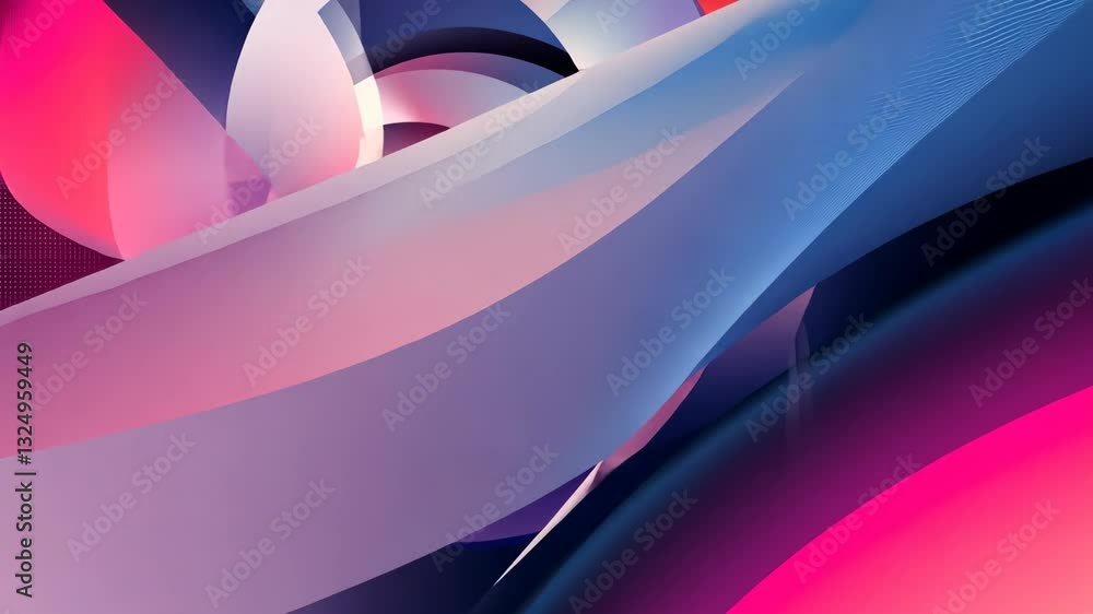 Poster dynamic abstract motion with vibrant colors and flowing curves