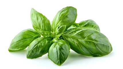 Fototapeta premium Fresh Basil isolated on white background