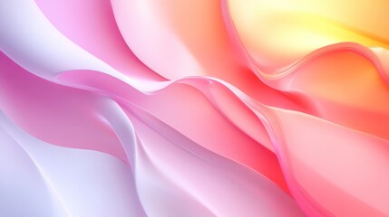 Obraz premium Abstract Pastel Waves: A Dreamy Digital Art