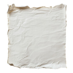 Obraz premium A crumpled, textured piece of white paper with uneven edges and a soft surface.
