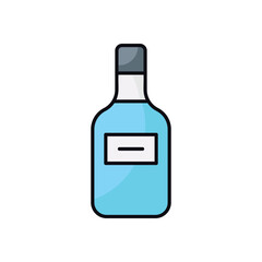 Chilled White Wine vector icon