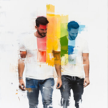 mann, frau,. paar, gay, lesbian, transsexuell, quer, transgender, divers, lebensform, bin&auml;r, transe, gleichgeschlechtlich, paare, liebe, rainbow, regenbogenfarben, lgtl, lgbt, lgbtq, bewegung, gleichs