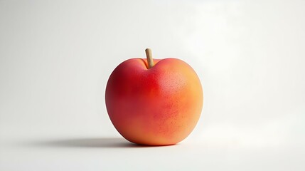 Fresh Peach Isolated on White Background