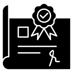 Certificate  Icon Element For Design
