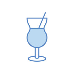 Peach Iced Tea vector icon