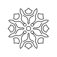abstract flower. Simple mandala design for coloring. Vector floral mandala. Geometric ornamental mandalas. bold and easy coloring pages, mandala victor. mandala illustration. mandala line art