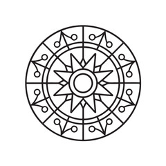 abstract flower. Simple mandala design for coloring. Vector floral mandala. Geometric ornamental mandalas. bold and easy coloring pages, mandala victor. mandala illustration. mandala line art