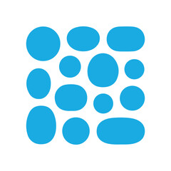 Abstract Trendy Blue shapes pattern