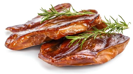 Grilled Chicken Breast Isolated on White Background